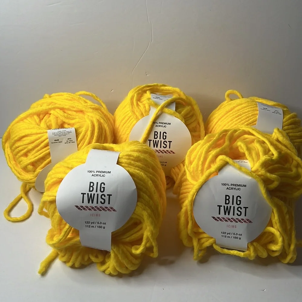 Big Twist Icing Yellow Yarn Bundle - Picture 3 of 4
